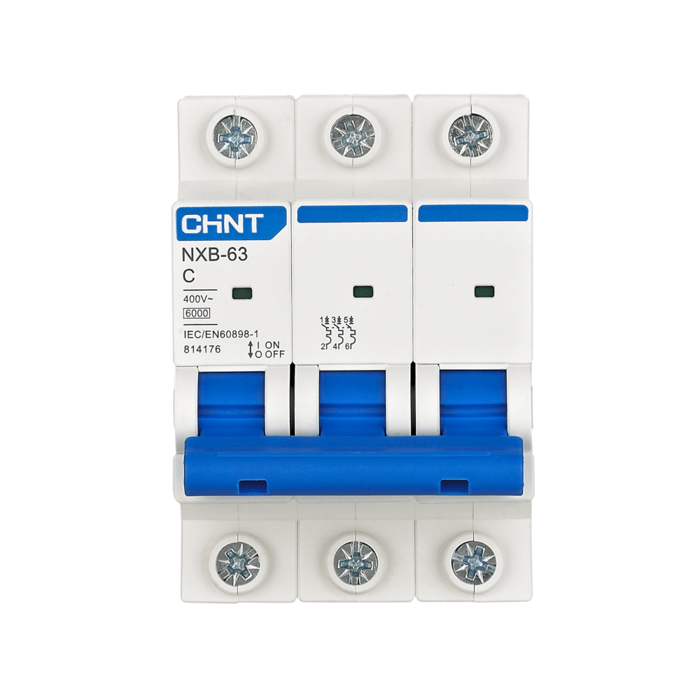 เซอร์กิตเบรกเกอร์ 20 แอมป์ 3 โพล 6KA CHINT MCB NXB-63 3P C20 TYPE C_2